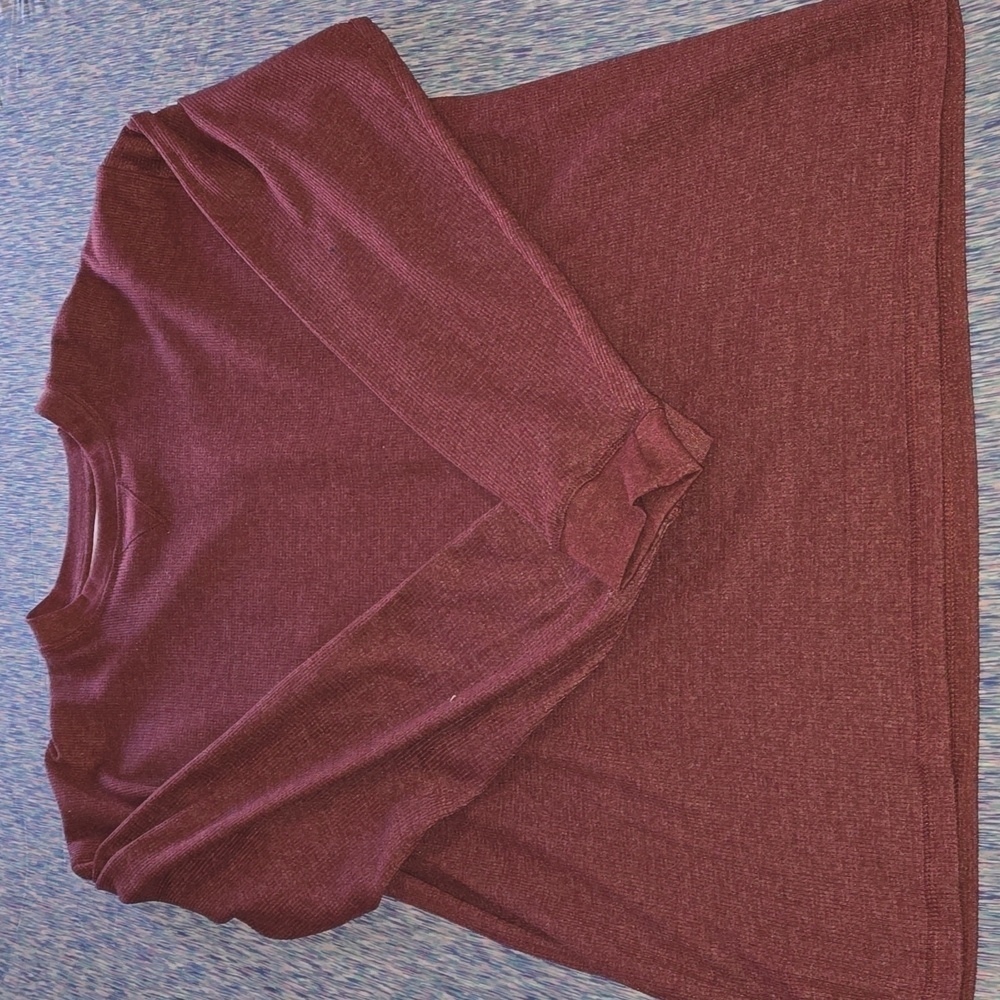 Essential by Seven Apparel Men's Long Sleeve Shirt Burgundy Size XL NWT